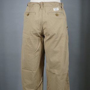 Gap 100% Cotton Tan Pinstrip Trousers Small